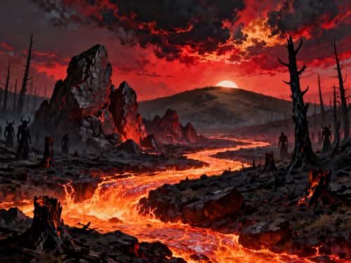 Intimidating Hellish Landscape Imagery Intimidating Hellish Landscape Imagery