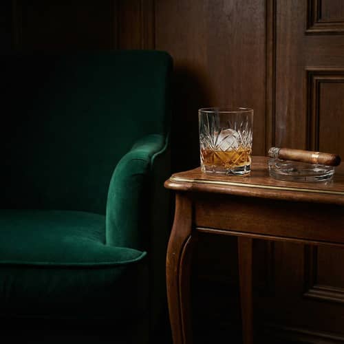 Elegant Bourbon and Cigar Setup Elegant Bourbon and Cigar Setup