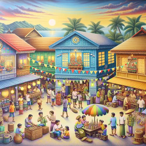 Filipino Culture: Vibrant Scenes of Traditional Village Life