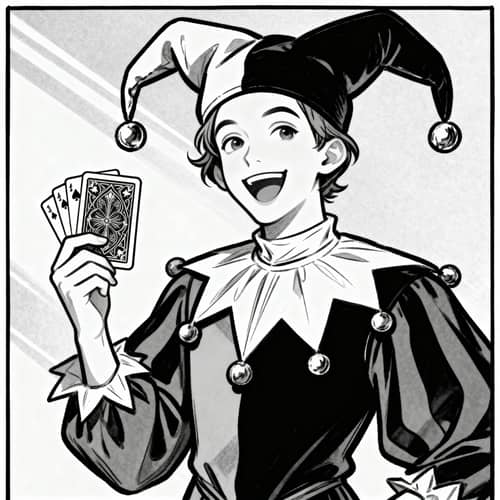 The Fool Tarot Card Illustration - Black and White Art The Fool Tarot Card Illustration - Black and White Art