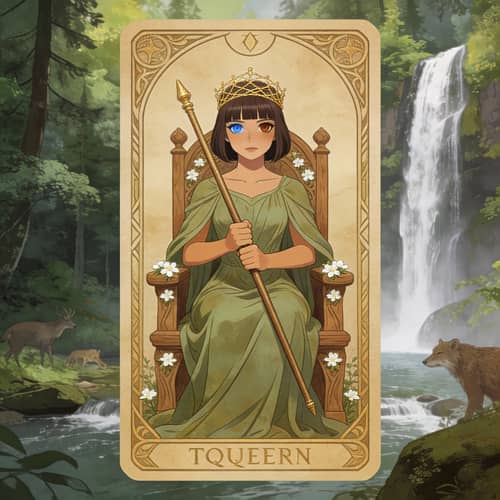 Regal Queen of Wands: A Tarot Card Reimagined Regal Queen of Wands: A Tarot Card Reimagined