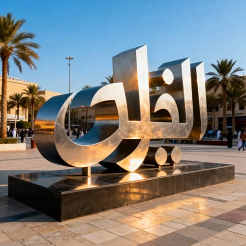 Modern Abstract Sculpture in Saudi Arabia