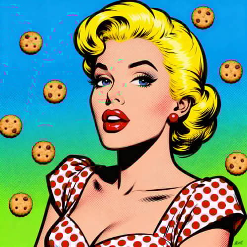 Vibrant Pop Art Portrait of a Woman Vibrant Pop Art Portrait of a Woman