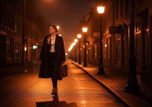 Chic Business Attire: Nighttime Elegance
