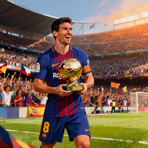 Soccer Star Celebrates 8th Golden Ball Triumph