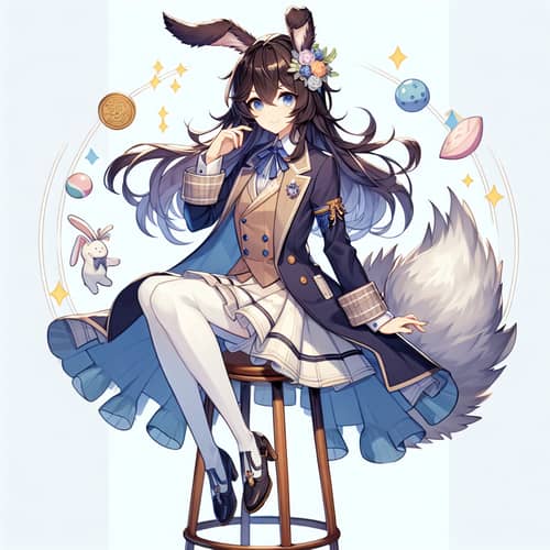 Enchanting Female Character in Playful Costume | Personality Revealed