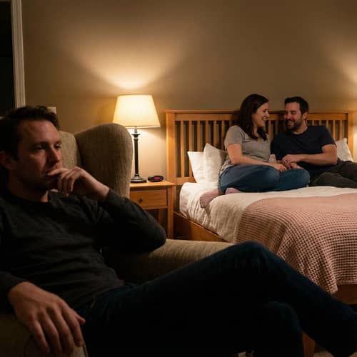 Cuckold Fantasy: Man Watches Wife with Lover