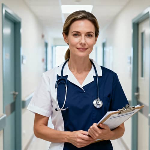 Professional Nurse in Uniform at Hospital Professional Nurse in Uniform at Hospital