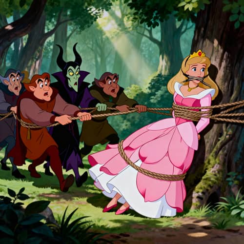Princess Aurora Captured in Enchanted Forest