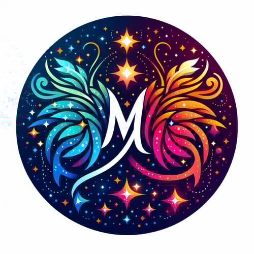 Captivating Celestial Logo Design | Bright Stars & Energy