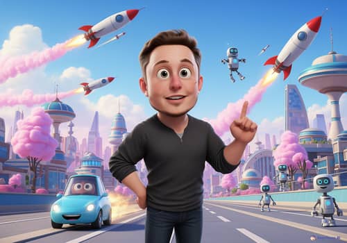 Whimsical Pixar Elon Musk - Adventure Awaits
