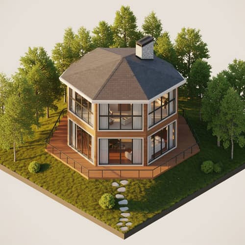 Hexagonal House Isometry Design