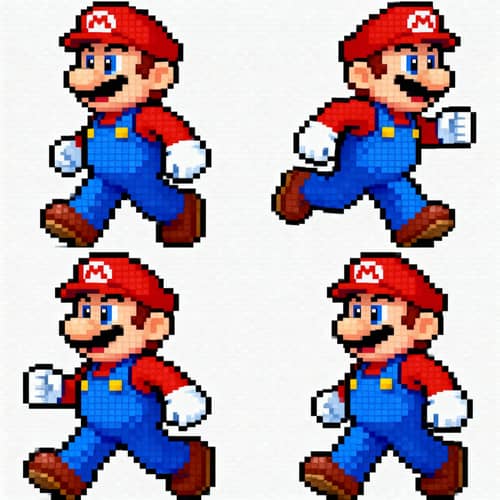 2D Mario Sprite Walking Animation (Max 4 Frames) 2D Mario Sprite Walking Animation (Max 4 Frames)