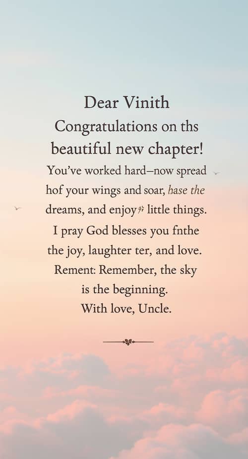 Elegant WhatsApp Status Card for Celebrations