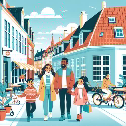 Danish Family Trip: Exploring Cozy Streets with Unique Designs