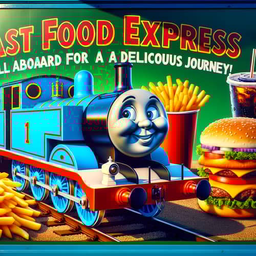 Fast Food Express: All aboard for a delicious journey! | Railway-Themed Cafe
