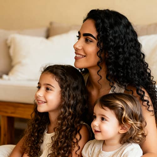 Beautiful Mother and Daughters Bonding Moment Beautiful Mother and Daughters Bonding Moment