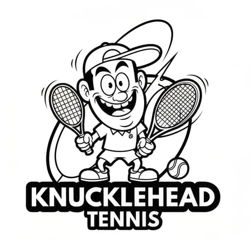 Knucklehead Tennis Logo Design - Cartoon Style Knucklehead Tennis Logo Design - Cartoon Style