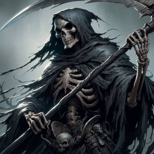 Menacing Skeleton Warrior with Scythe | Fantasy D&D Character