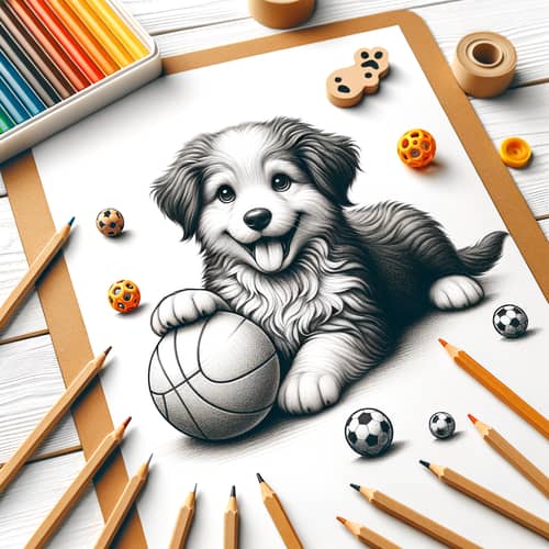 Dog Playing with Ball - Fun Animal Pictures