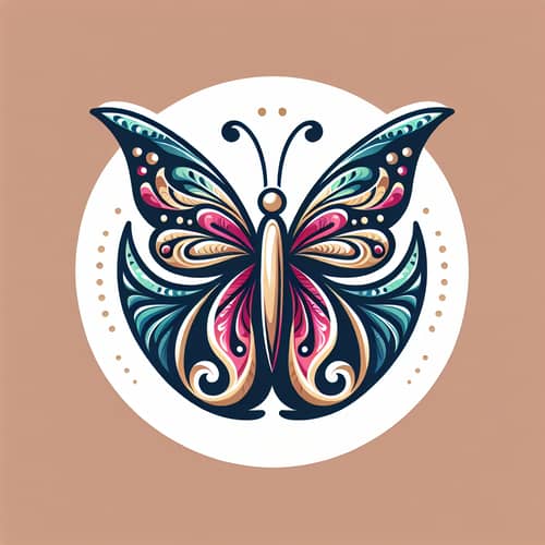 Elegant Butterfly Logo Design for High-End Salon | Nail Art