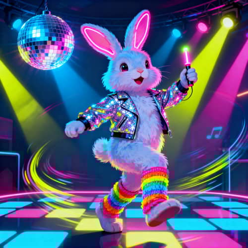 Bunny's in a Disco: Dance Party Fun!