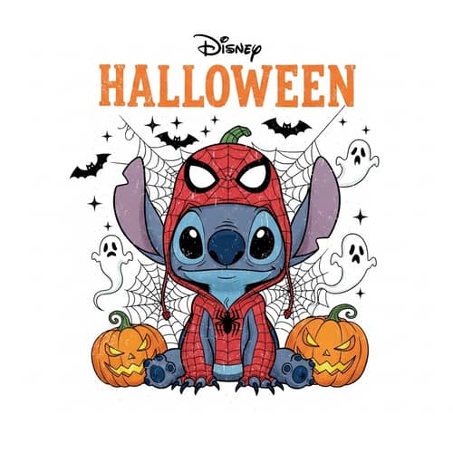 Disney Stitch Halloween T-Shirt Design
