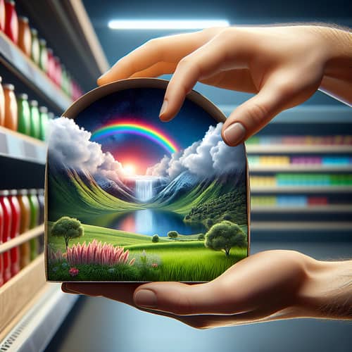Dreamy Landscape Product Pickup | Supermarket Scene