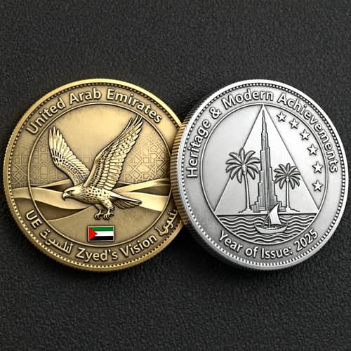 Falcon Coin Featuring UAE Heritage & Modern Design