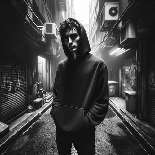 Gritty Urban Noir Portrait | Monochromatic Photography
