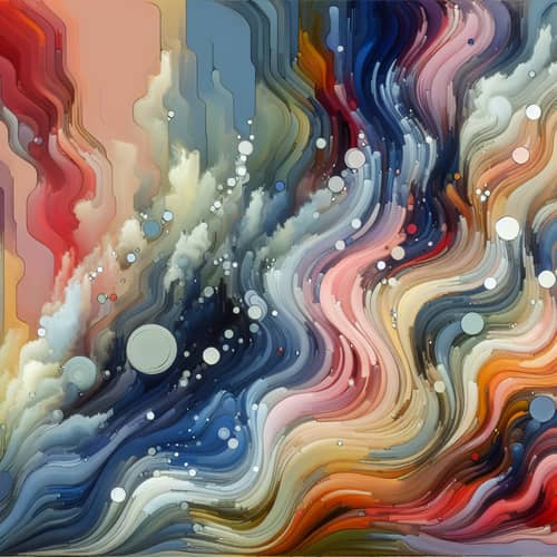 Abstract Painting Inspired by Popular R&B Singer's Music