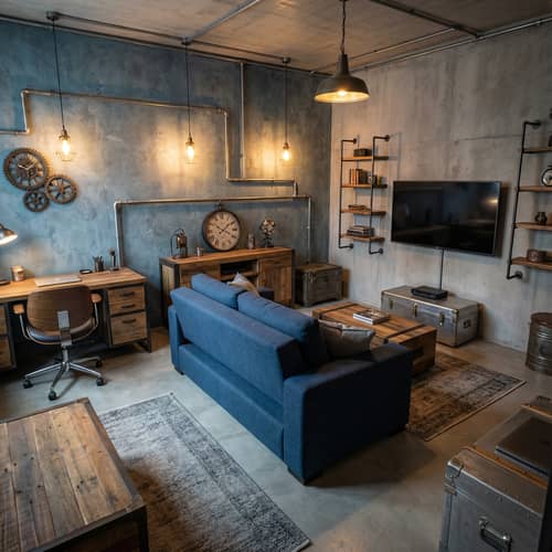 Cozy Industrial Model Cave Rendering Cozy Industrial Model Cave Rendering