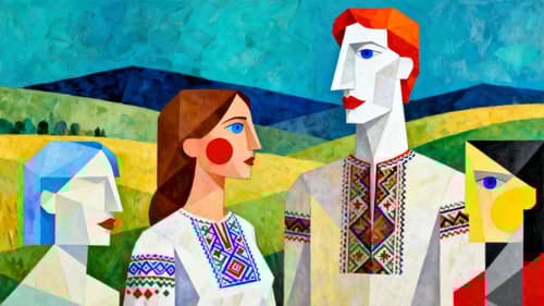 Vibrant Cubist Painting Inspired by Matisse Vibrant Cubist Painting Inspired by Matisse