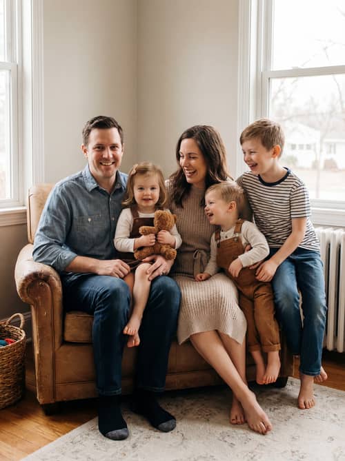 Heartwarming Family Portrait: Joy & Love Captured Heartwarming Family Portrait: Joy & Love Captured