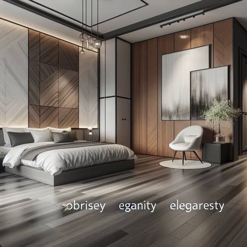 Sleek & Modern Interior Design with Brown Wood and White Accents