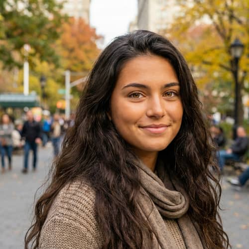 18-Year-Old Female with Wavy Brunette Hair & Honey Eyes 18-Year-Old Female with Wavy Brunette Hair & Honey Eyes