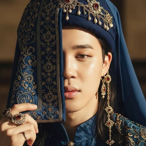 Jimin as an Enigmatic Prince: A Stunning Portrait Jimin as an Enigmatic Prince: A Stunning Portrait