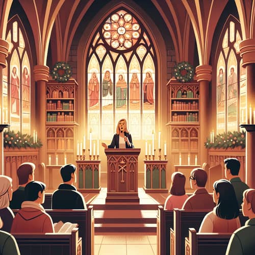 Gothic Church Advent Sermon: Warm & Inviting Scene