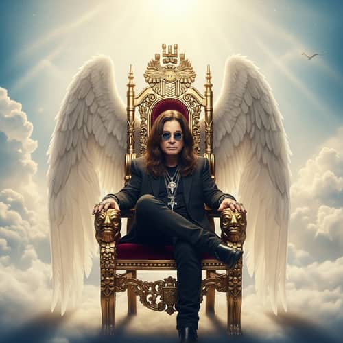 Ozzy Osbourne: Prince Throne & Angel Wings in Heaven