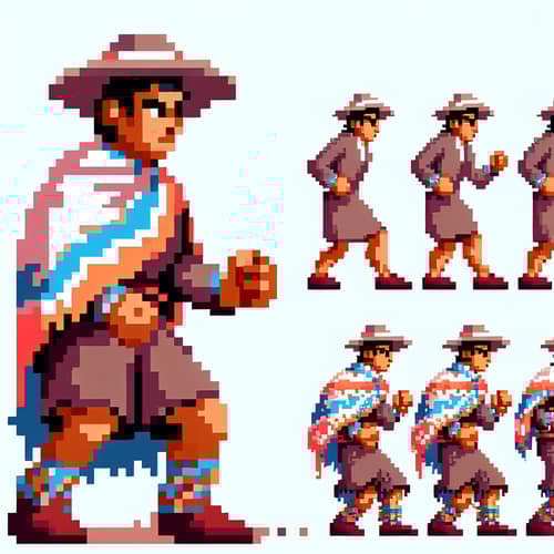 Bolivian 2D Pixel Art Character Animation Sprites
