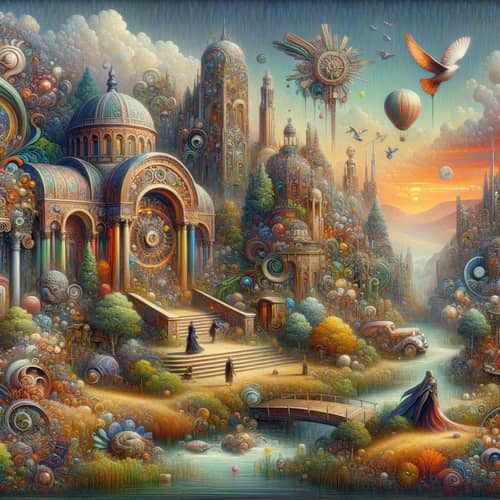 Eccentric Landscape of Rare Objects | Gaudy Style Art