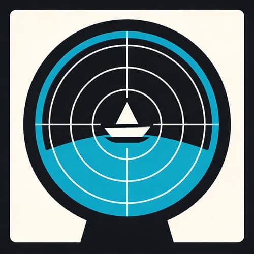 Minimalist Radar Screen Icon Design Minimalist Radar Screen Icon Design