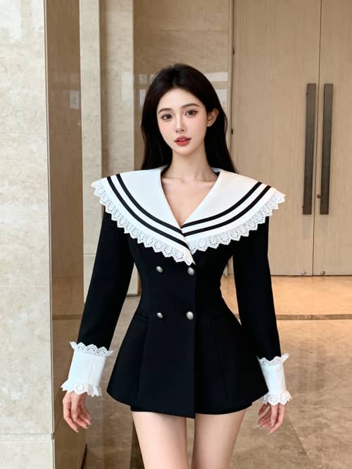 Elegant Sailor-Style Jacket for Women Elegant Sailor-Style Jacket for Women