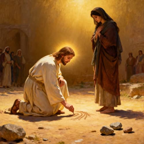 Jesus and the Woman: A Scene of Compassion