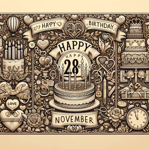 Custom Greeting Card for Birthday, Anniversary & 28th November Celebration