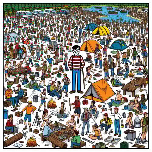 Find the Hidden Camper in Our Busy Camping Scene