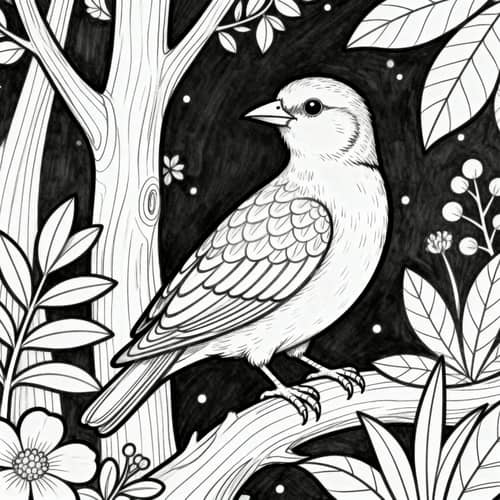 Black and White Coloring Book Page for All Ages Black and White Coloring Book Page for All Ages