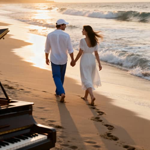 Cinematic Beach Walk: Emotions at Golden Hour
