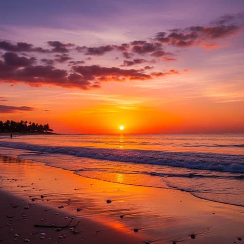 Summer Sunset on the Beach