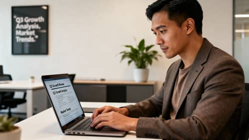 Asian American Entrepreneur Writing Business Review Asian American Entrepreneur Writing Business Review